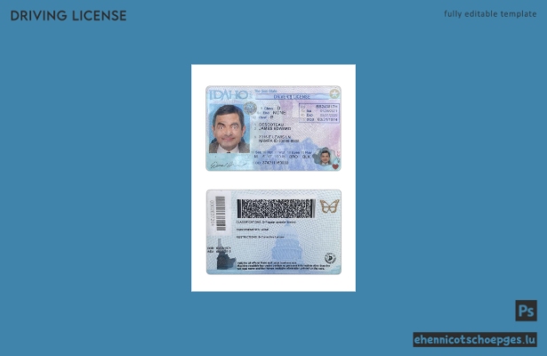 USA Idaho Führerschein Beispielvorschau 2021-heute